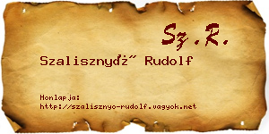 Szalisznyó Rudolf névjegykártya