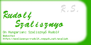 rudolf szalisznyo business card