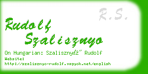 rudolf szalisznyo business card